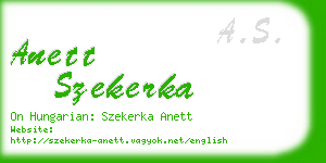 anett szekerka business card
